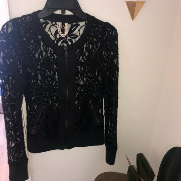 Free People Lace Zip-Up Jacket - Picture 2 of 6